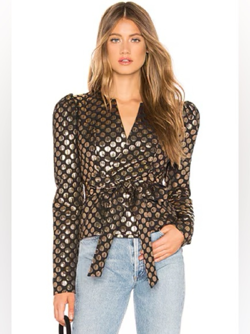 Lovers + Friends Pauline Jacket in Black & Gold S